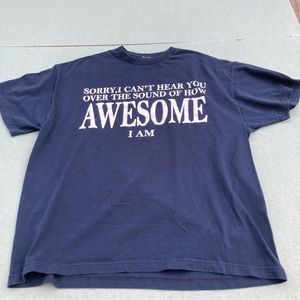 Vintage Y2K comedy spell out tee cut tag fits size 2XL